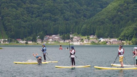 山でもSUP！　北アルプスで水遊びを満喫