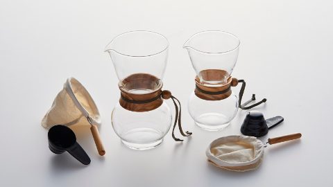 オリーブの木目が美しい！ウッドネックのコーヒーポット