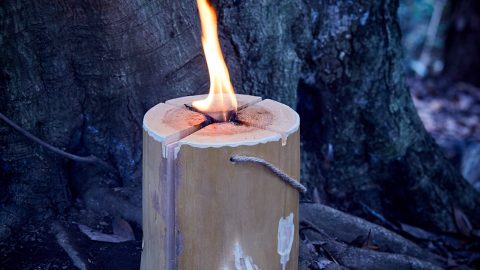 CMに登場して静かなブーム！　丸太を燃やすログトーチ