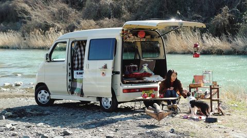 犬連れde ソロ車中泊キャンプ