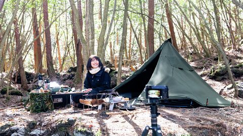 ソロキャンプのスタイル拝見！女子キャンパー「ねこまる」さんの釣り魚料理と愛用道具