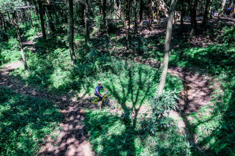 ここが横浜？心地よい森でＭＴＢライドを気軽に楽しめる！専用コースがおもしろい