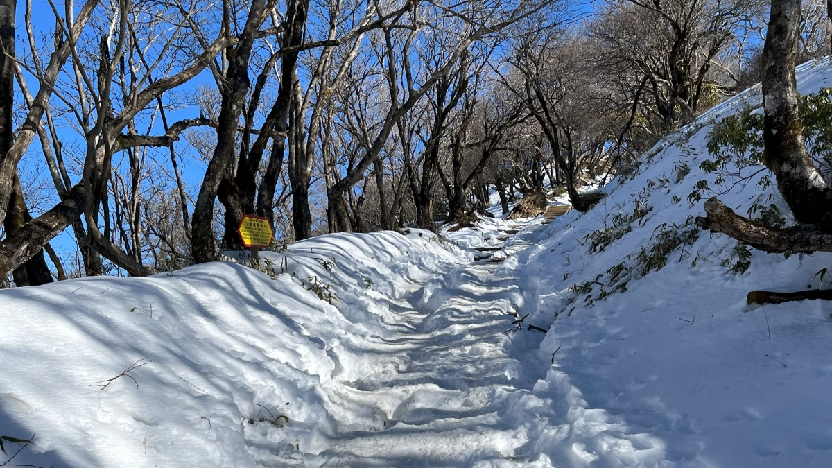 塔ノ岳山腹の階段