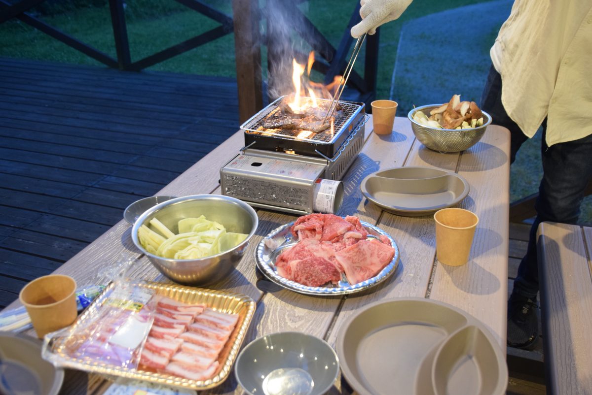 BBQ準備中