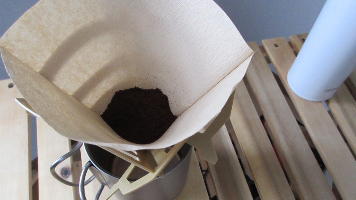 コーヒーフィルター（円すい形、１ー４杯用、５０枚）、組み立て式コーヒードリッパー、チタンシングルマグ