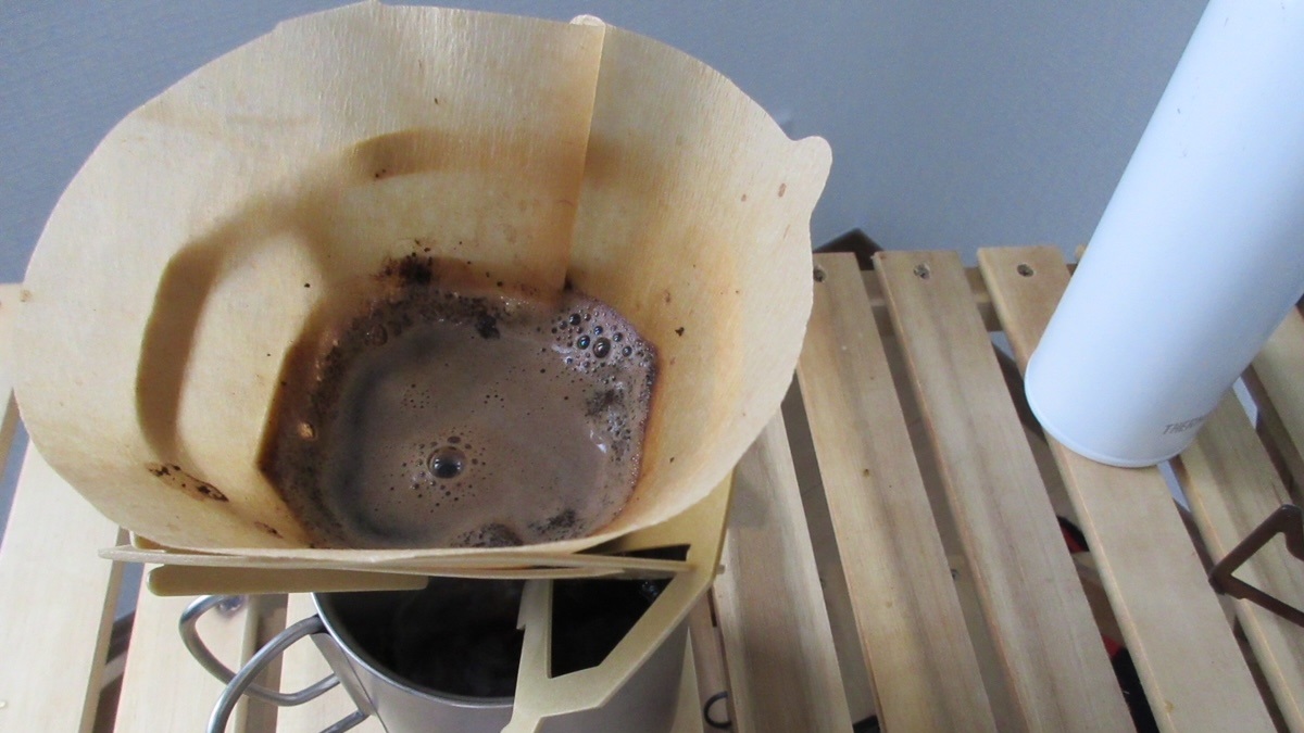 コーヒーフィルター（円すい形、１ー４杯用、５０枚）、チタンシングルマグ、組み立て式コーヒードリッパー