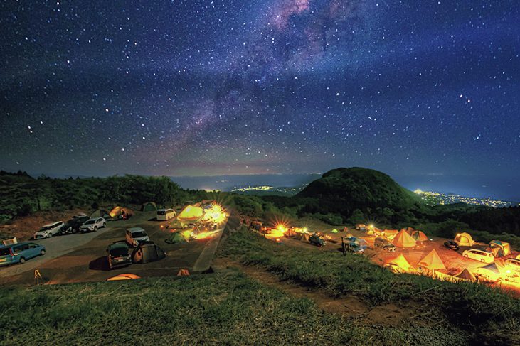 山から見た星空