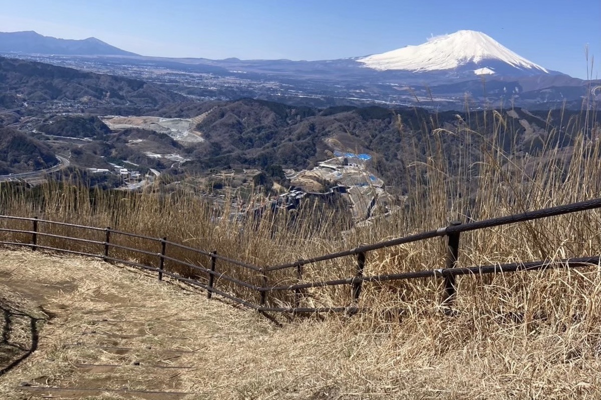 登山道と富士山