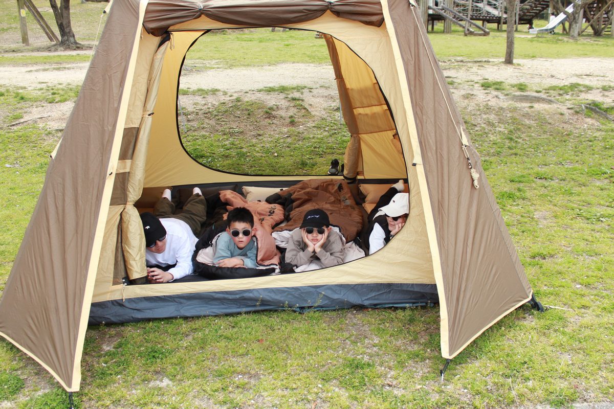 家族4人分のテントや寝袋などをまとめて！Bears Rockのキャンプセットで夏のファミキャンへ