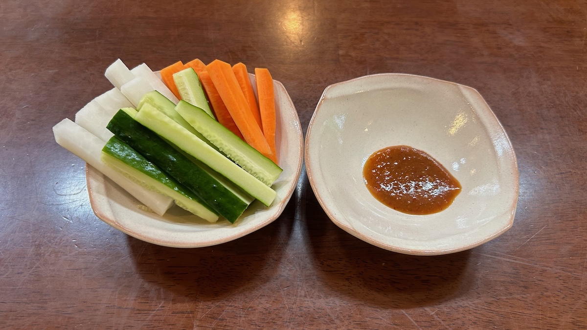 ねぎしと野菜スティック