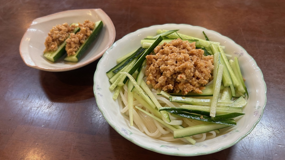 肉味噌冷やしうどん