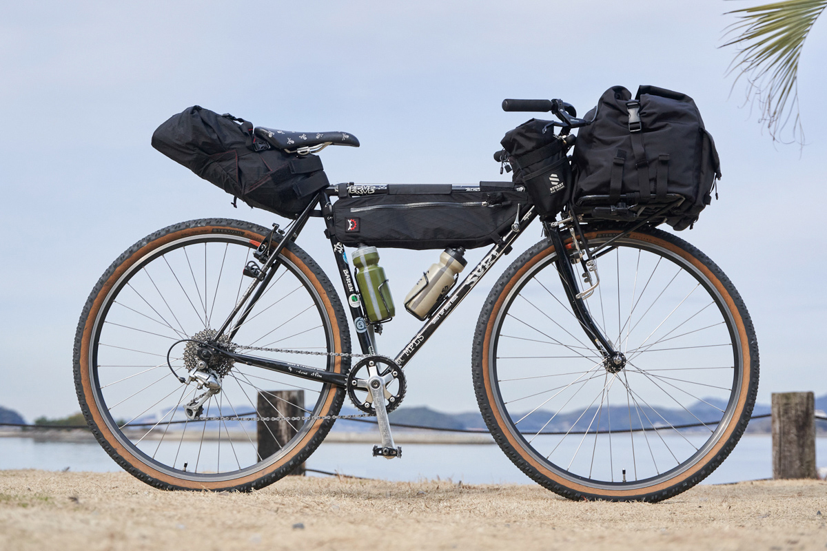 普段キャンプに行くときに自転車