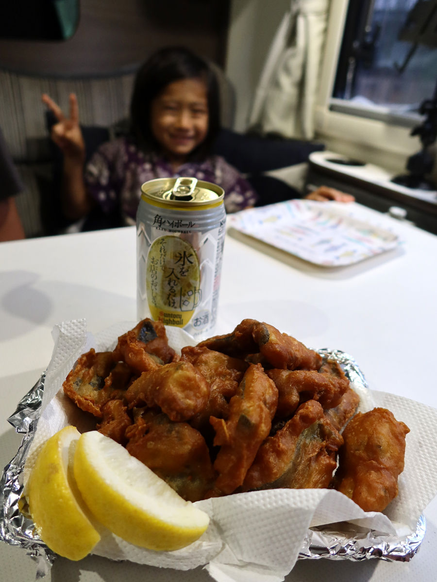 釣った魚を唐揚げに