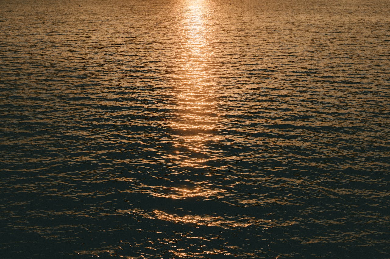 海に映った日の出