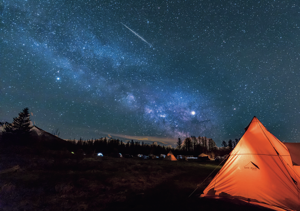 星空が見えるキャンプサイト