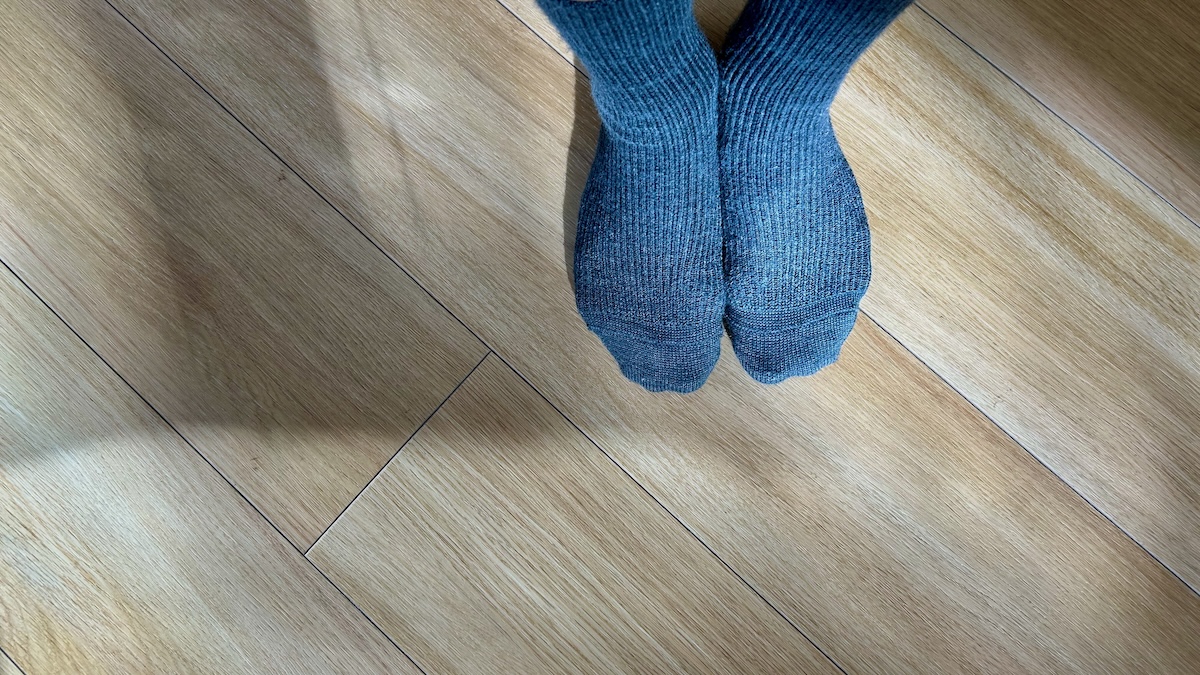 「WUNDERWEAR SOCKS」をはいた筆者